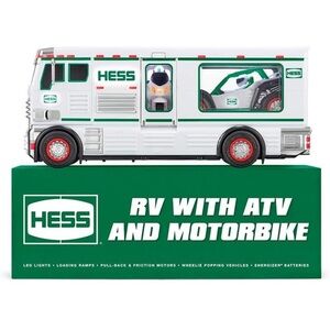 Hess BRAND NEW 2018 Toy Truck - RV with ATV and Motorbike